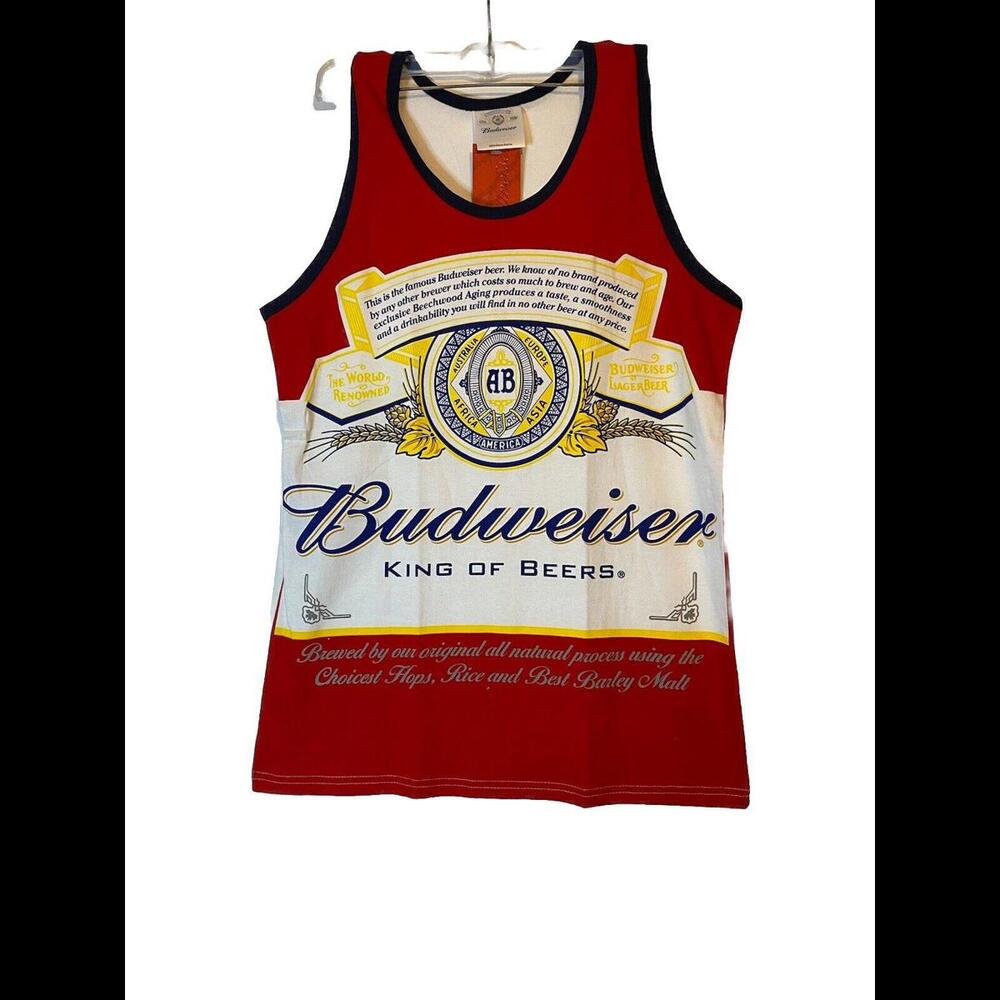 Budweiser Beer Tank NWT MENS SZ Summer Party Pool